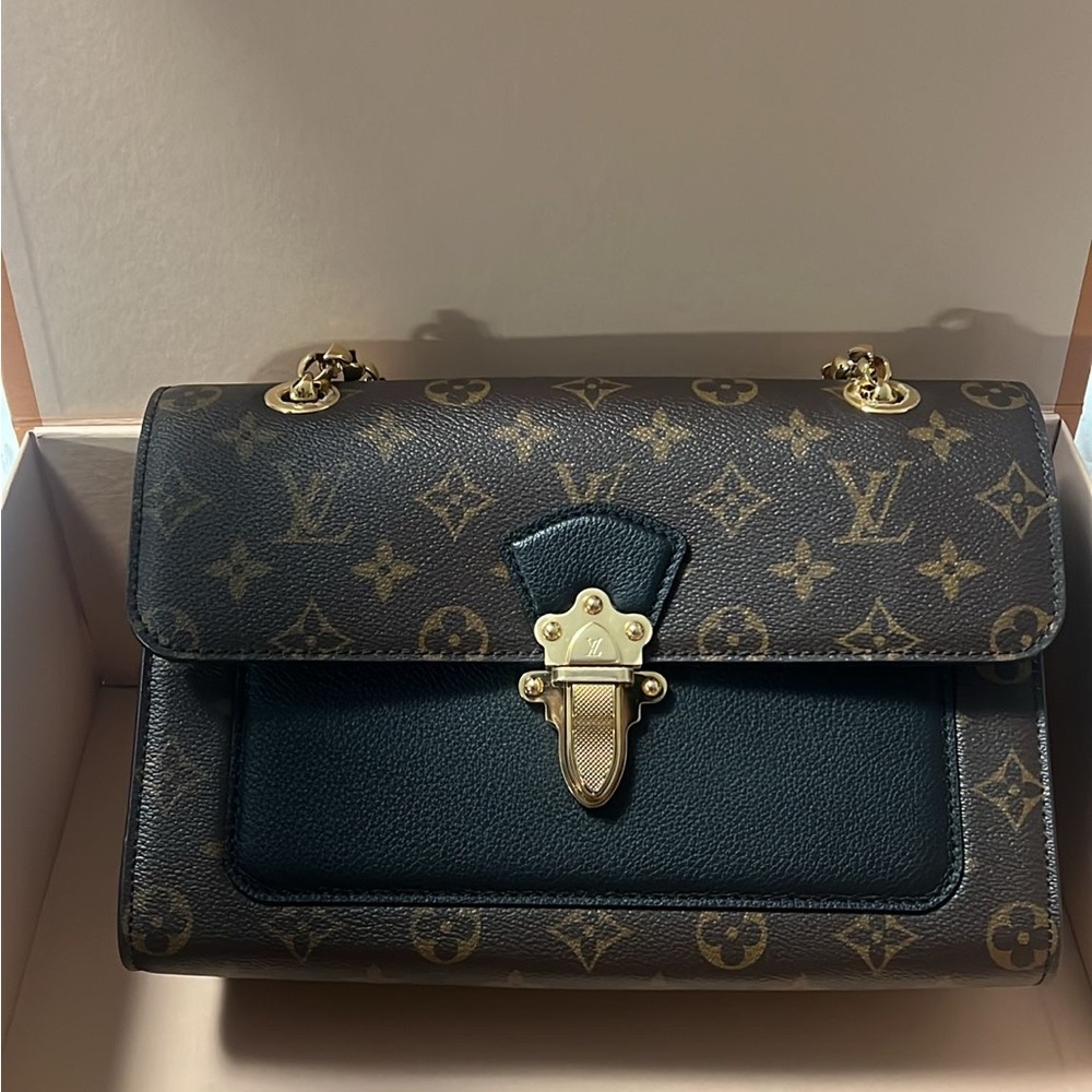 Louis Vuitton Black and Brown Monogram Shoulder Bag
